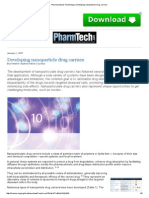 Artigo 3_ Developing Nanoparticle Drug Carriers