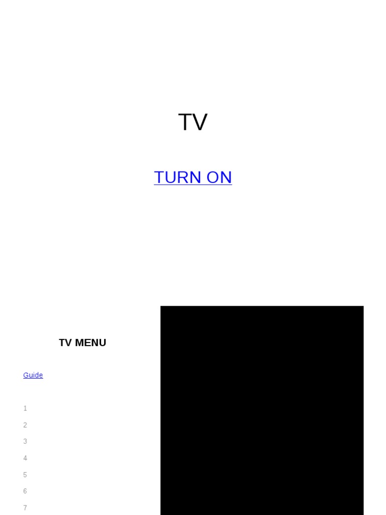 TV Channel Guide Overview | PDF | Art