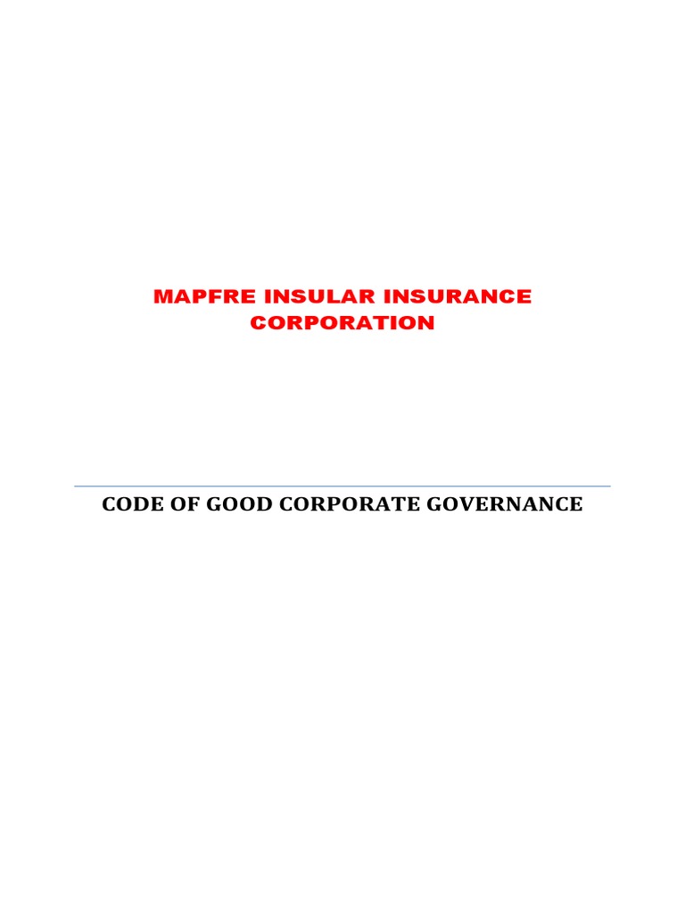 Code of Good Governance | Download Free PDF | Board Of Directors ...