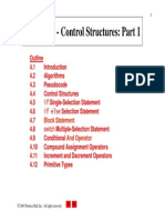 Chapter 4 - Control Structures: Part 1: If If Else
