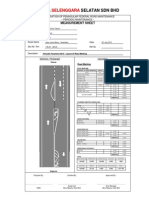 Example Road Marking Measurement Sheet