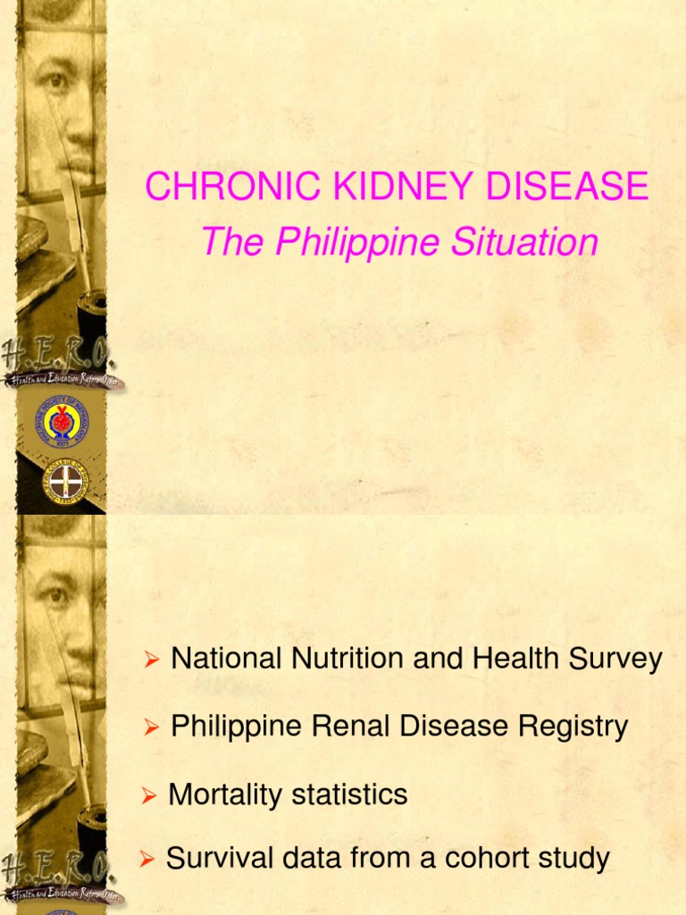 Chronic Kidney Disease The Philippine Situation PDF Renal Function
