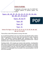 Patterns of Qustion Papers