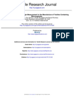 Application of Contact Angle Measurement To The Manufacture of Textiles Containing