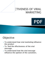 Effectiveness of Viral Marketing