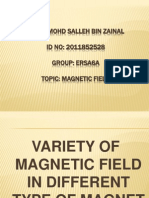 Name: Mohd Salleh Bin Zainal ID NO: 2011852528 Group: Ersa6A Topic: Magnetic Field