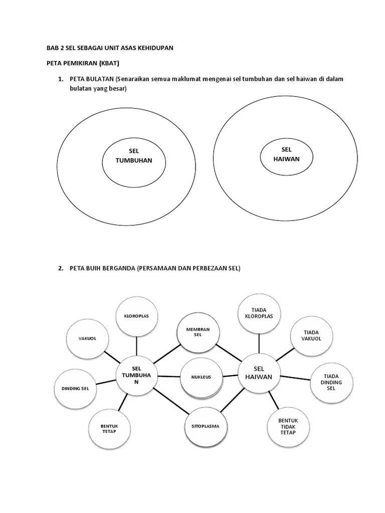 Kbat Bab 2 Sel Sebagai Unit Asas Kehidupan Pdf