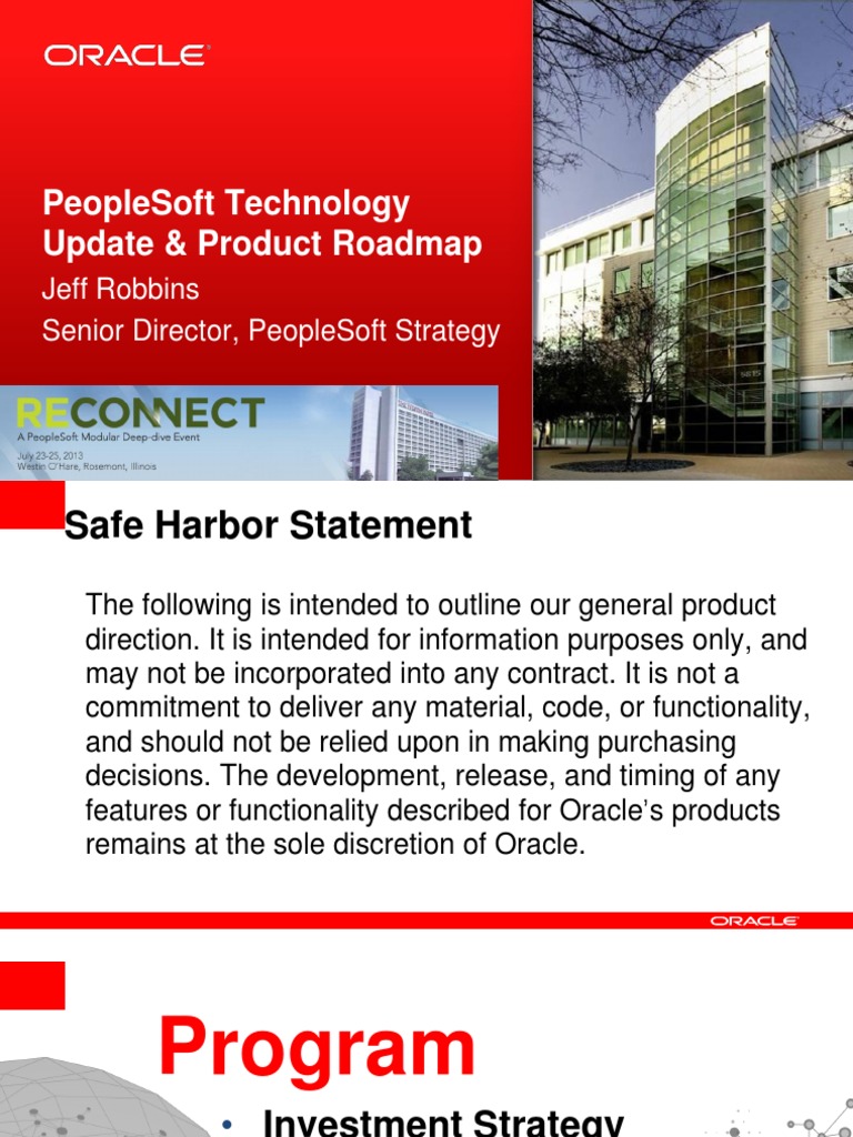 PeopleSoft Technology Update & Roadmap | PDF | Analytics | Application ...