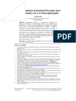 Statistical Analysis of Measured Free-Space Laser Signal Intensity Over A 2.33 KM Optical Path