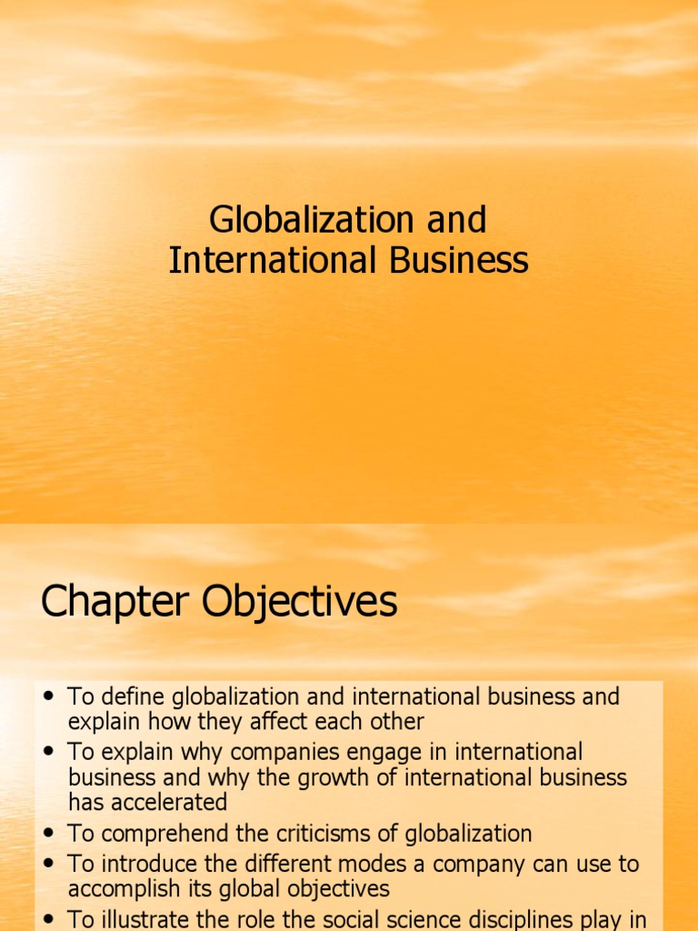 Globalization and International Business Insights | PDF | International ...