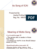 Icai Motto Song