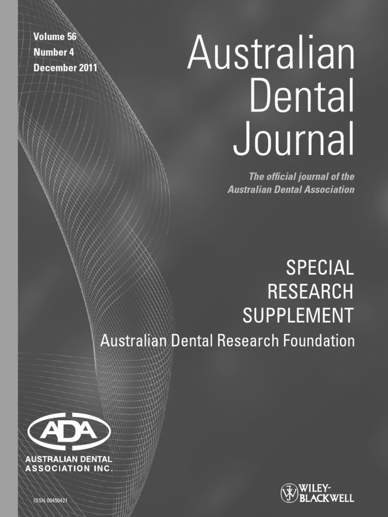 Australian Dental Journal Research Special Edition Dentistry Tooth