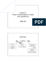 Phase Transformations in Steel (Non Equilibrium)