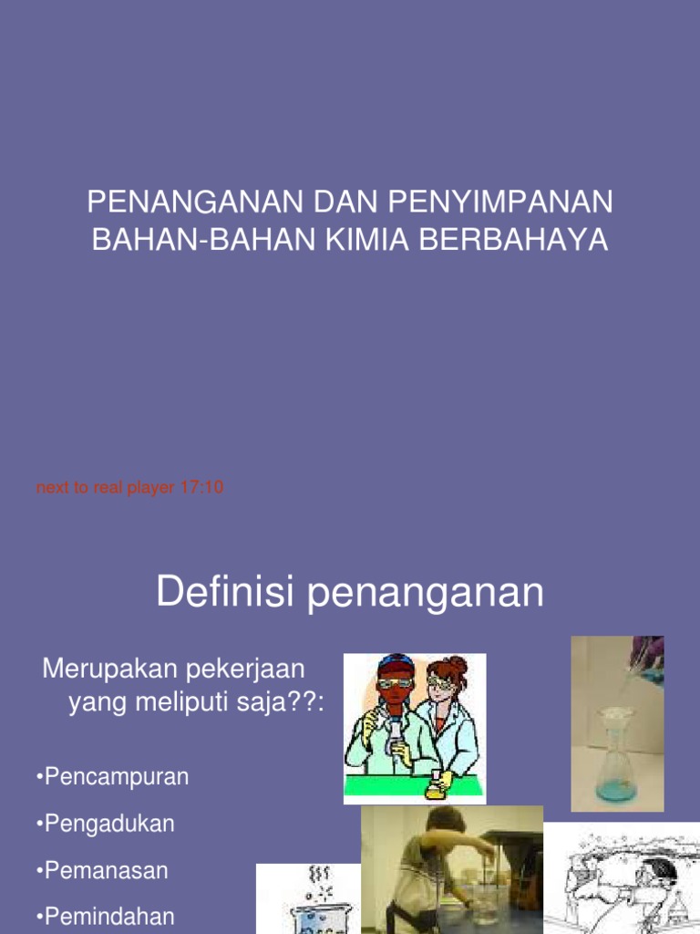 Penanganan Dan Penyimpanan Bahan Bahan Kimia Berbahaya Penanganan Dan Penyimpanan Bahan Bahan Kimia Berbahaya