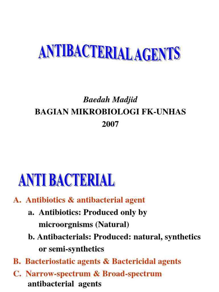 Antibacterial Agents Antibiotics Penicillin