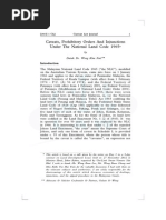 Article 2013 1 CLJ I Caveats, Prohibitory Orders and Injunctions Under The National Land Code 1965