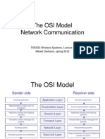 The OSI Model Network Communication: TSKS03 Wireless Systems, Lecture 1 Mikael Olofsson, Spring 2012