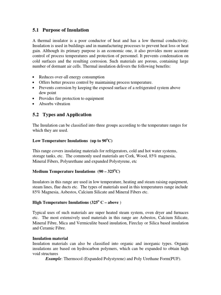 4.13.1 - 2 - 3 Purpose of Insulation | PDF | Thermal Insulation ...