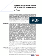 Shifting The Focus From Forms To Form in The EFL Classroom