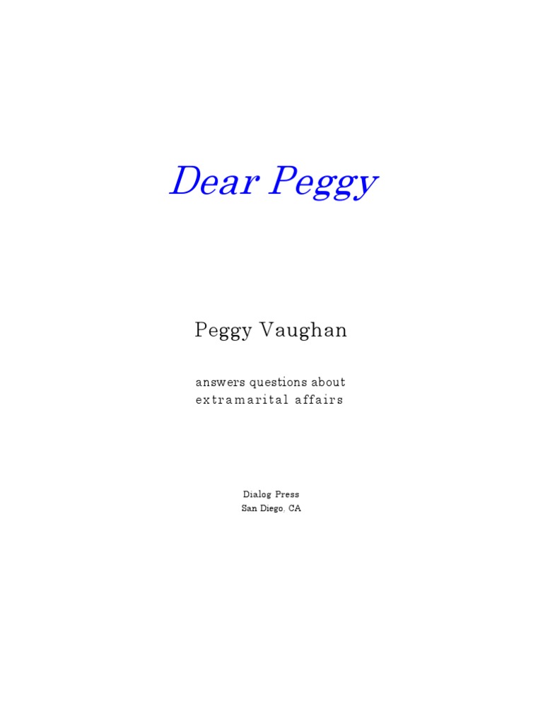 Dear Peggy PDF Affair Human Sexual Activity image