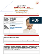 Negotiation Lab: Application Form