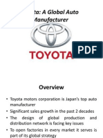 Toyota: A Global Auto Manufacturer