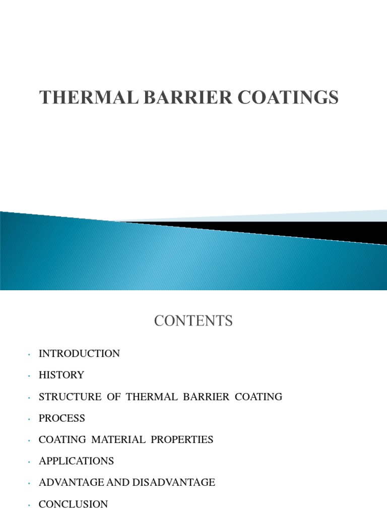 Thermal Barrier Coatings Overview | PDF | Mechanical Engineering ...