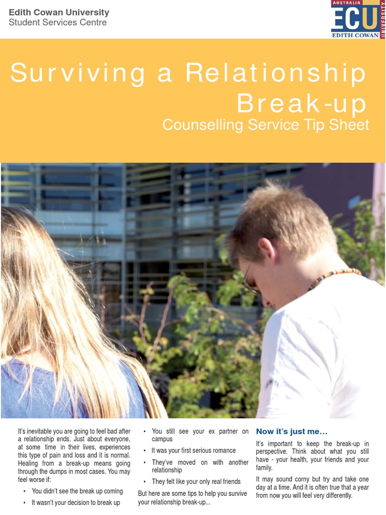 Surviving A Relationship Break-Up: Counselling Service Tip Sheet | PDF ...