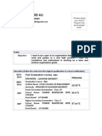 Vahid Ali: Post Graduation Course University Persuing 62.22 % 60.4 %