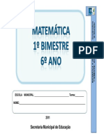 Matemática 6º ano 2011-1