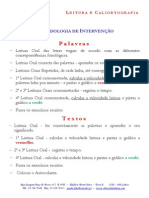 3 - Metodologia de Intervenção - Leitura e Caliortografia