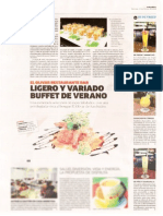 Buffet de verano en el restaurante del hotel Sonesta El Olivar -Diario La República