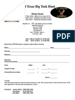 2014 Texas Big Tusk Hunt - Entry Form