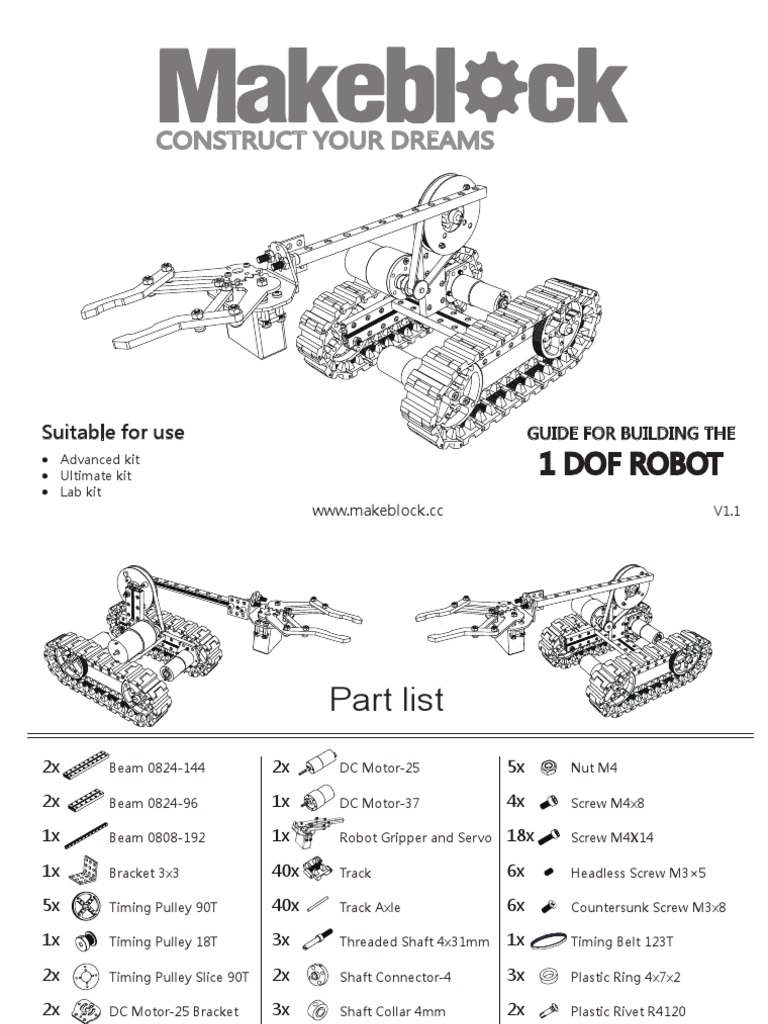 Ultimate Robot Kit Assembly Guide | PDF