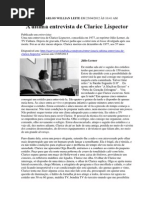 Entrevista Clarice Lispector