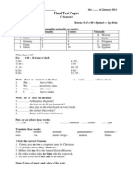 Cls5 Final Test Paper Sem1