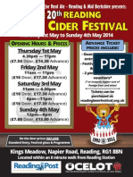 A5 Reading Beer & Cider Festival Flyer