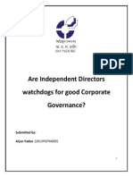 Are Independent Directors Watchdogs For Good Corporate Governance?