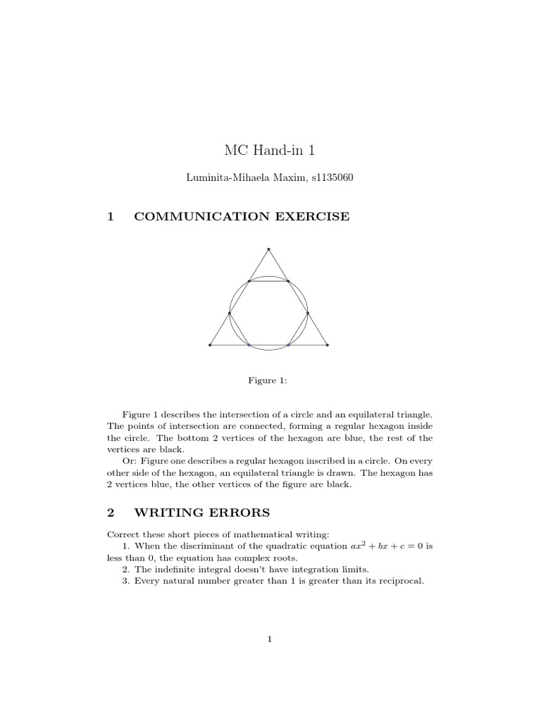 Example of LaTeX Worksheet