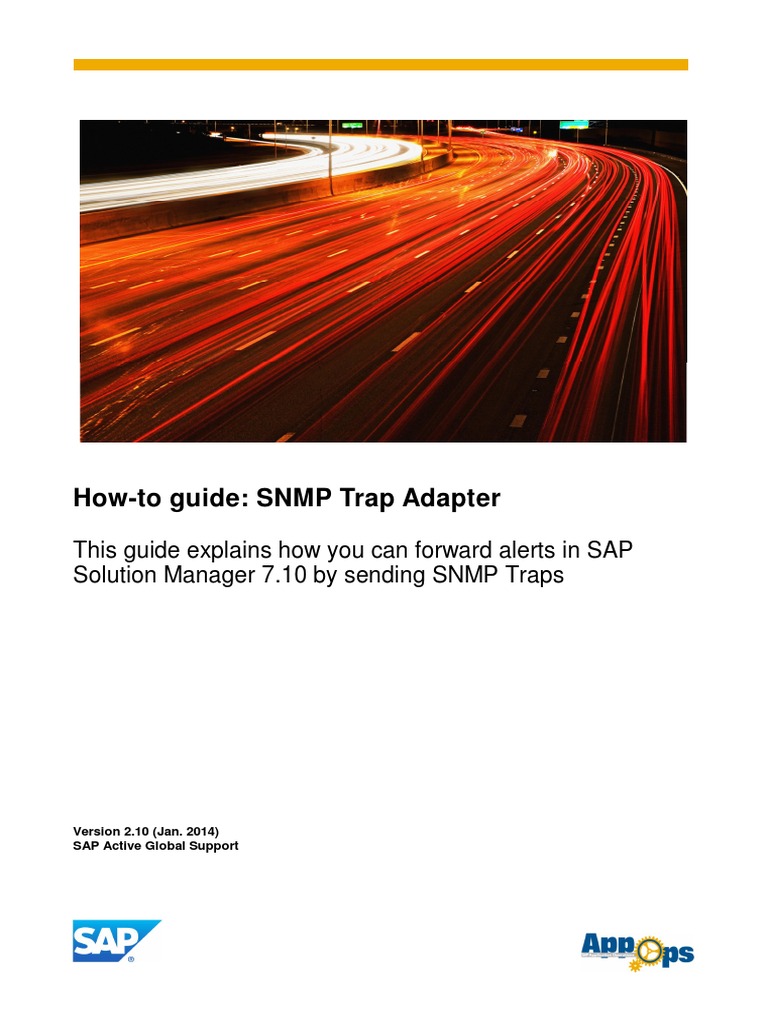 HowTo Guide SNMP Trap Adapter PDF Installation Programs