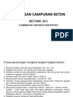 Rancangan Campuran Beton Aci