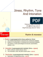 Intonation, Rhythm and Stress PDF