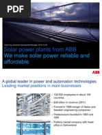 Solar Power Plants From Abb We Make Solar Power Reliable and Affordable