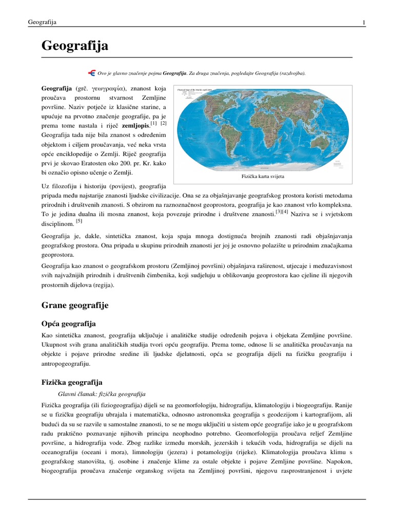 Geografija | PDF
