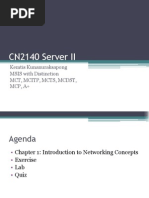 CN2140 Server II: Kemtis Kunanuraksapong MSIS With Distinction MCT, Mcitp, MCTS, MCDST, MCP, A+