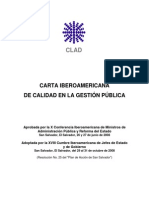 Carta Iberoamericana de Calidad en La Gestion Publica