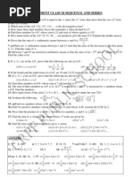 XI Sequence and Series Assignment