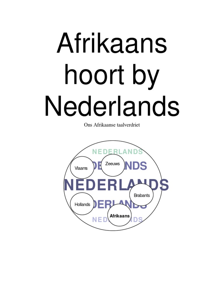 Afrikaans Hoort By Nederlands