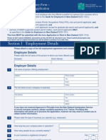 Section 1 Employment Details: Work Permit/Visa Application