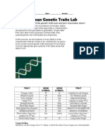 Genetics - Human Genetic Traits Lab